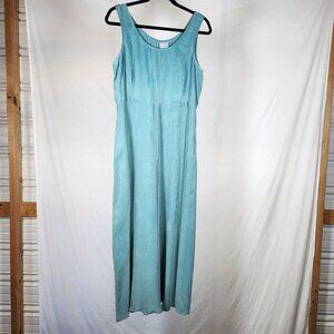 Vintage Rabbit Rabbit Rabbit Sleeveless Dress 12 Teal Rayon Boho Fairy Y2k Artsy
